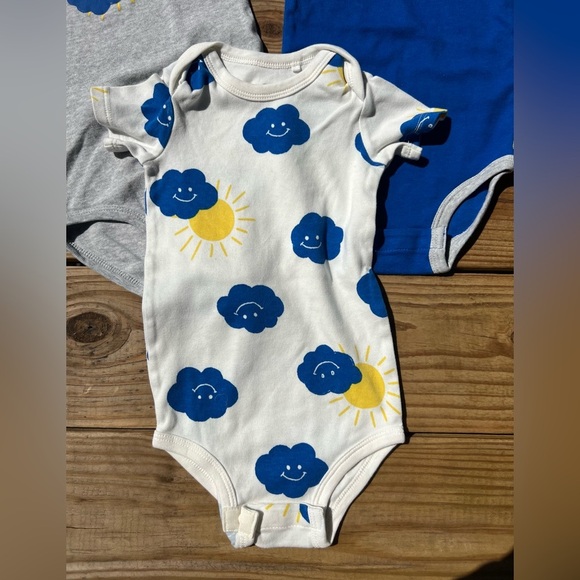 gerber short sleeve snap onesie - 3 infant baby toddler 12m - Picture 2 of 5